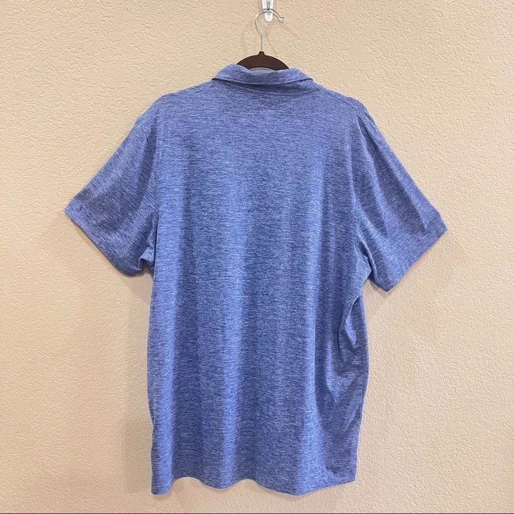 J Crew Shirt Adult SZ XL Preppy Collared Performance Casual Golf Polo Blue Mens